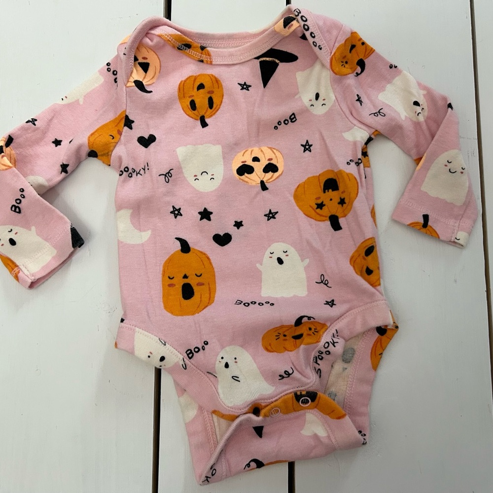 Old Navy Pink Halloween Baby Girl Bodysuit
